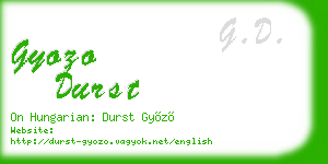 gyozo durst business card