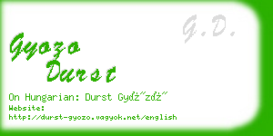 gyozo durst business card